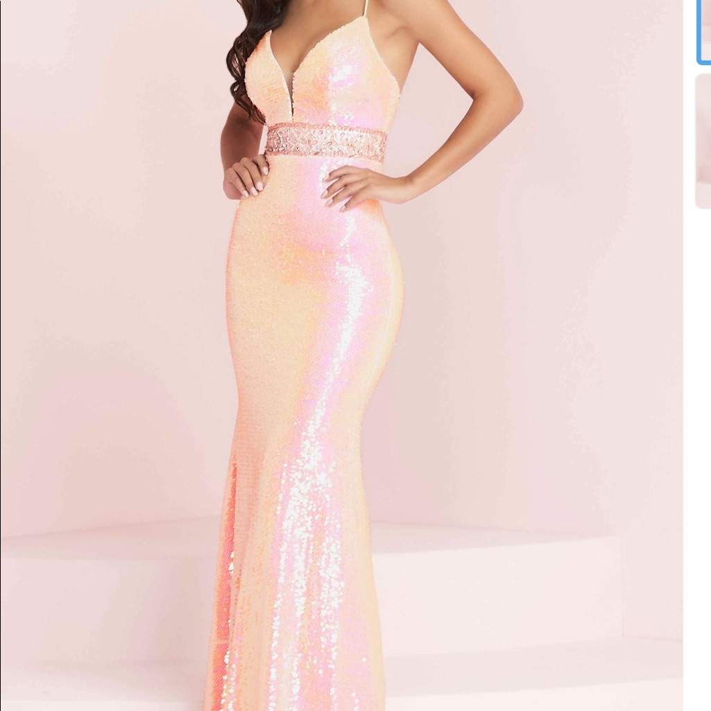 Prom Dress. Peach Color. Style #14025